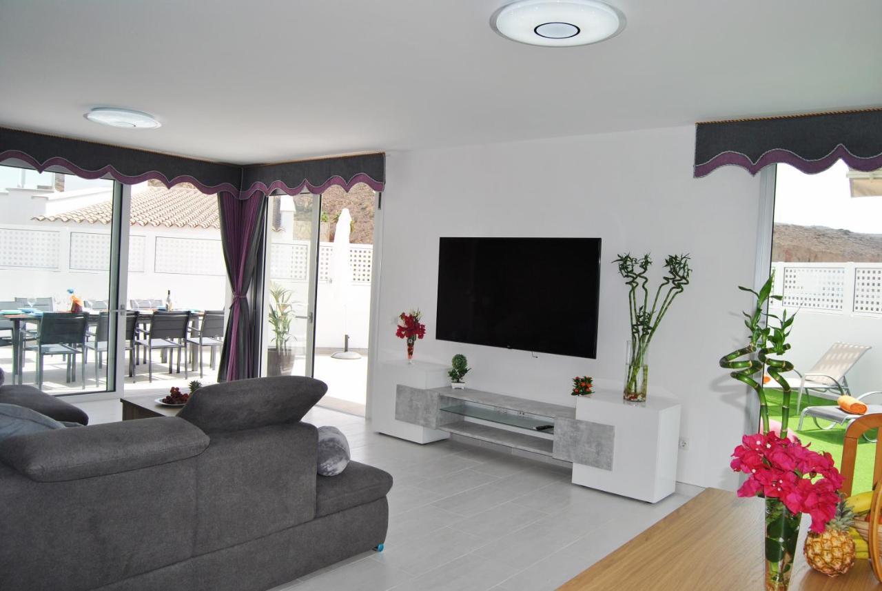 Big Villa Tauro With Private Heated Saltwater Pool & Jacuzzi & Bbq & Game Room & Arcade Games Mogán 외부 사진