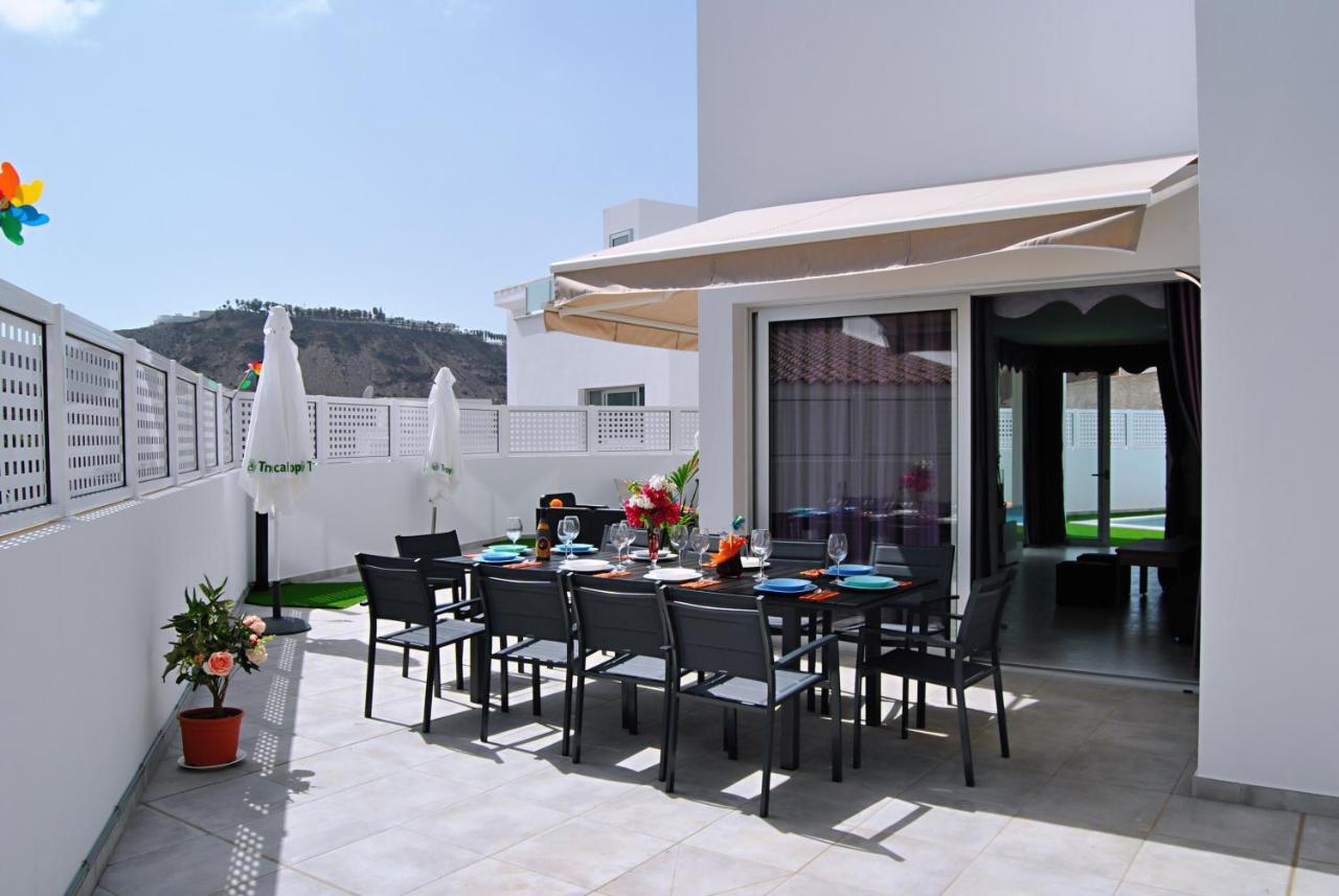 Big Villa Tauro With Private Heated Saltwater Pool & Jacuzzi & Bbq & Game Room & Arcade Games Mogán 외부 사진